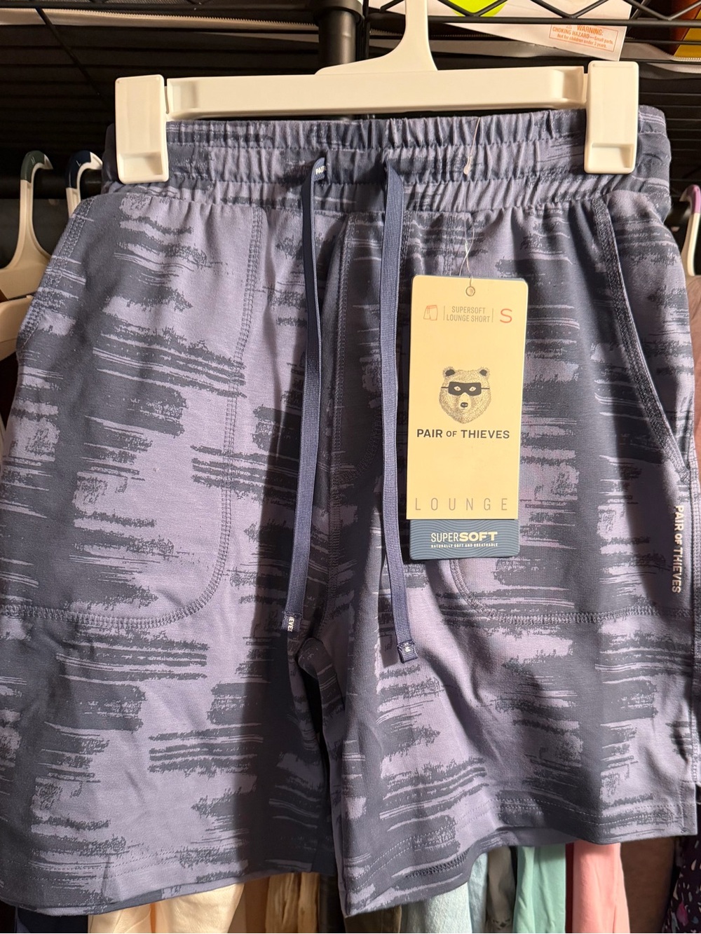 Pair of Thieves Men’s Blue Graphic Athletic Lounge Shorts